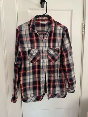 Kenneth Cole Reaction Muslin Cotton Women’s Button Down Large